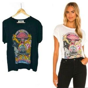 RARE Daydreamer Free People Rolling Stones She's A Rainbow Dreamland Tee